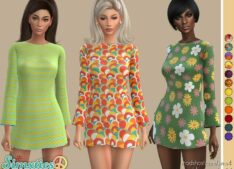 Simxties – Shift Dress for Sims 4