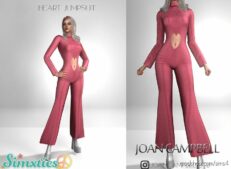 Simxties – Heart Jumpsuit for Sims 4