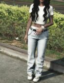 GTA 5 Player Mod: Belted Jeans For MP Female (Image #4)