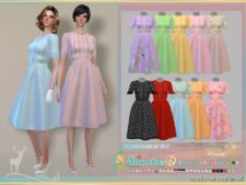 Simxties Chardon Bouffant Dress for Sims 4