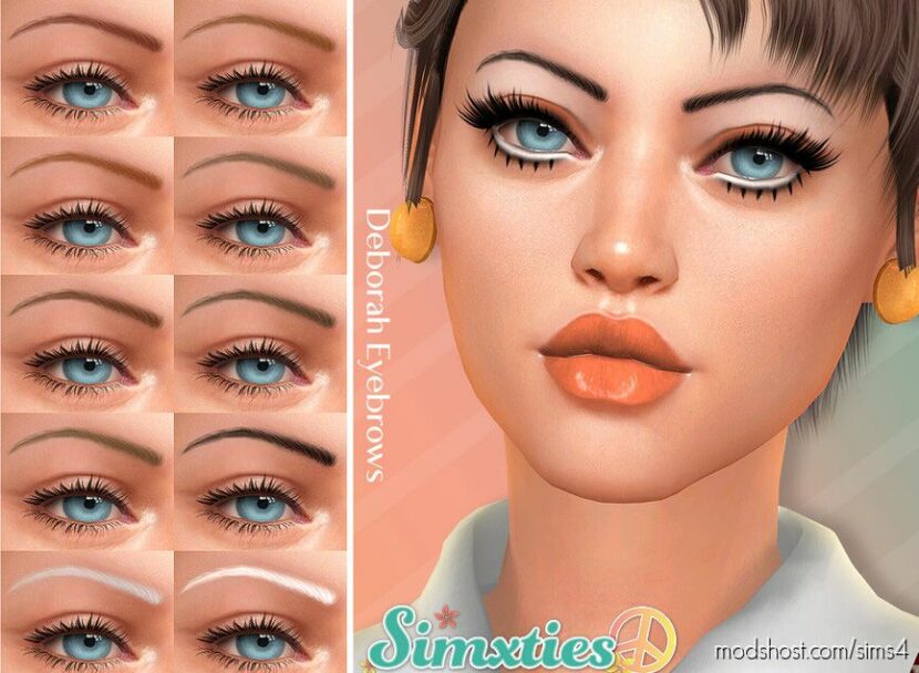 Simxties – Deborah Eyebrows for Sims 4