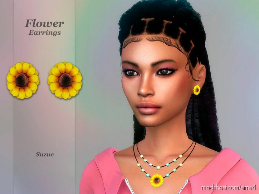 Flower Earrings Sims 4 Accessory Mod Modshost