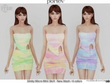 Slinky Micro Mini Skirt for Sims 4