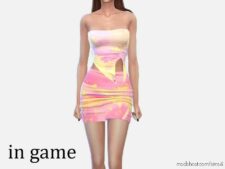 Sims 4 Elder Clothes Mod: Slinky Micro Mini Skirt (Image #2)