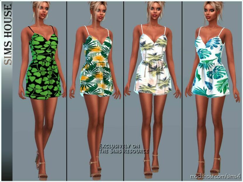 Dress Summer Print for Sims 4