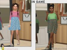 Sims 4 Dress Clothes Mod: Olive Dress (Image #2)