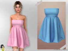 Ember Strapless Mini Dress for Sims 4