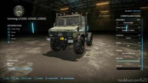 FS22 Unimog Truck Mod: Mercedes-Benz Unimog V1.2 (Image #4)