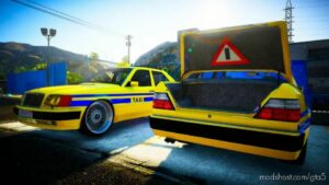 GTA 5 Mercedes-Benz Vehicle Mod: E500 W124 Taxi LOS Santos V1.2 (Image #5)