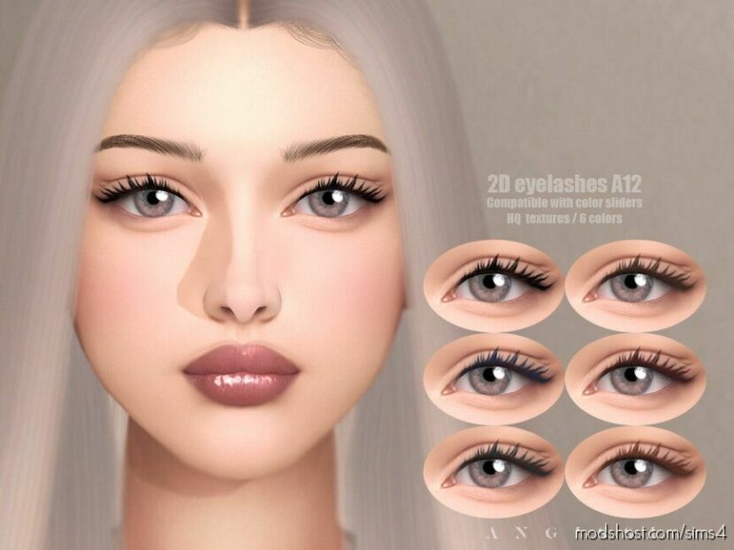 2D Eyelashes A12 for Sims 4