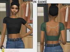 Sims 4 Teen Clothes Mod: Georgia T Shirt (Image #2)