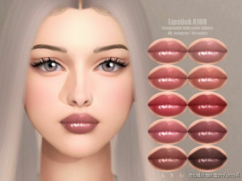 Sims 4 Female Makeup Mod: Lipstick A108 (Featured)