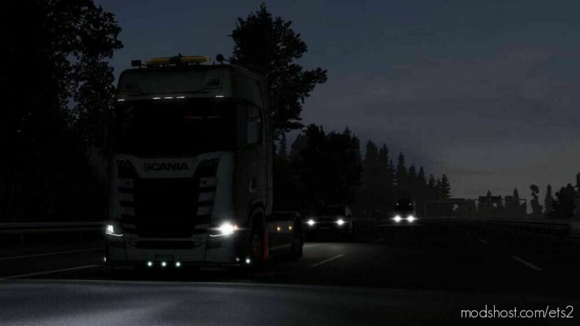 Realistic Vehicle Lights Mod V7.2 for Euro Truck Simulator 2
