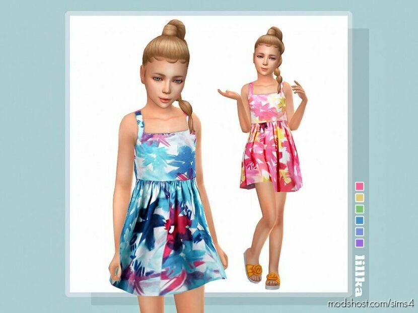 Sims 4 Dress Clothes Mod: Lilli Dress (Featured)