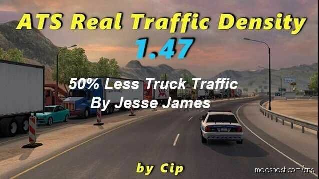 Real Traffic Density 50% Less Truck Traffic Add-On for American Truck Simulator