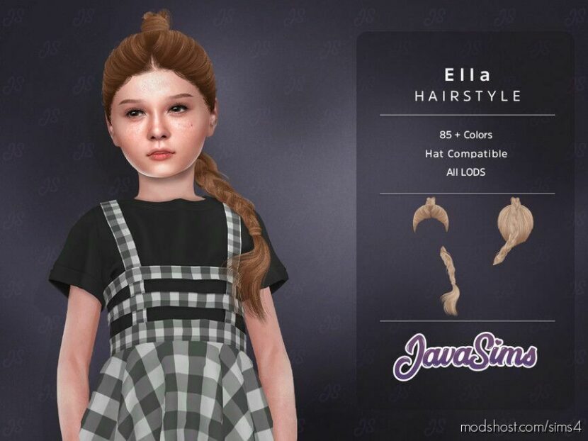 Sims 4 Female Mod: Ella (Child Hairstyle) (Featured)