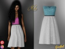 Mika – Glitter Dress for Sims 4