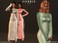 Sims 4 Dress Clothes Mod: Sophie Dress (Featured)