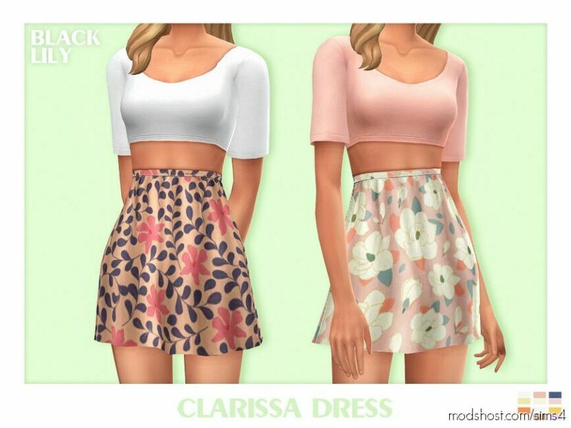 Sims 4 Teen Clothes Mod: Clarissa Dress (Featured)