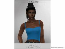 Sims 4 Adult Clothes Mod: Crop TOP T-443 (Image #2)