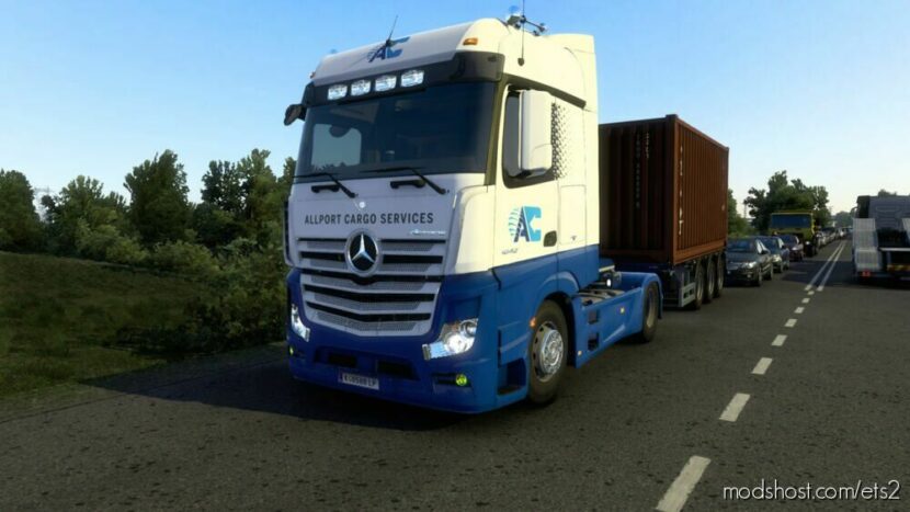 Skin Allports Cargo Services For MB NEW Actros for Euro Truck Simulator 2
