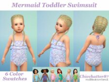 Mermaid Toddler Swimsuit for Sims 4