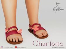 Charlotte – Toddler Sandals With Butterfly for Sims 4