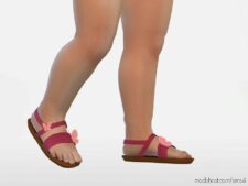 Sims 4 Female Shoes Mod: Charlotte – Toddler Sandals With Butterfly (Image #2)