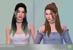 Half Updo Hairstyle – G133 for Sims 4