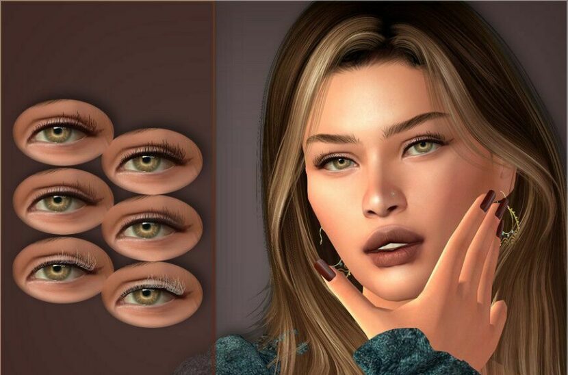 Sims 4 Female Makeup Mod: Agatha Eyelashes (Featured)