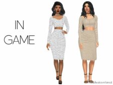 Sandra – SET TOP & Skirt for Sims 4