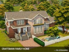 Sims 4 House Mod: Craftsman Family Home No CC (Image #3)