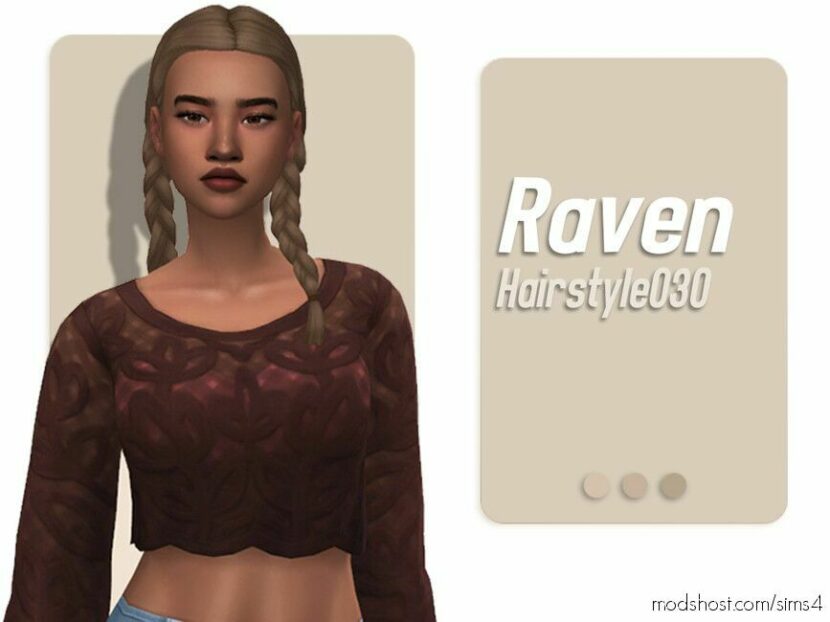 Raven Hairstyle Sims 4 Mod - ModsHost