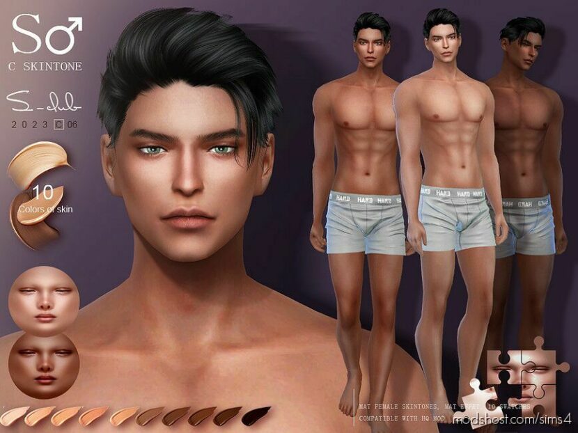 Sunny Male Skintones 0623 By S-Club for Sims 4
