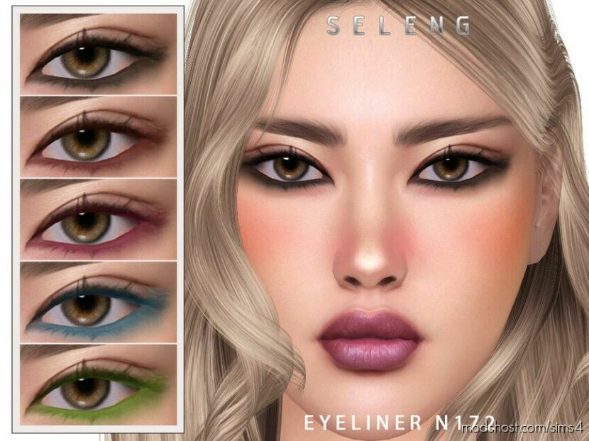 Sims 4 Eyeliner Makeup Mod: N172 (Featured)