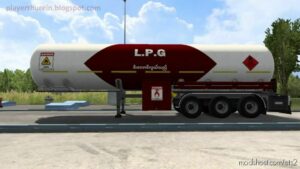 LPG GAS Tank Skin2 For SCS GAS Tank By Player Thurein for Euro Truck Simulator 2