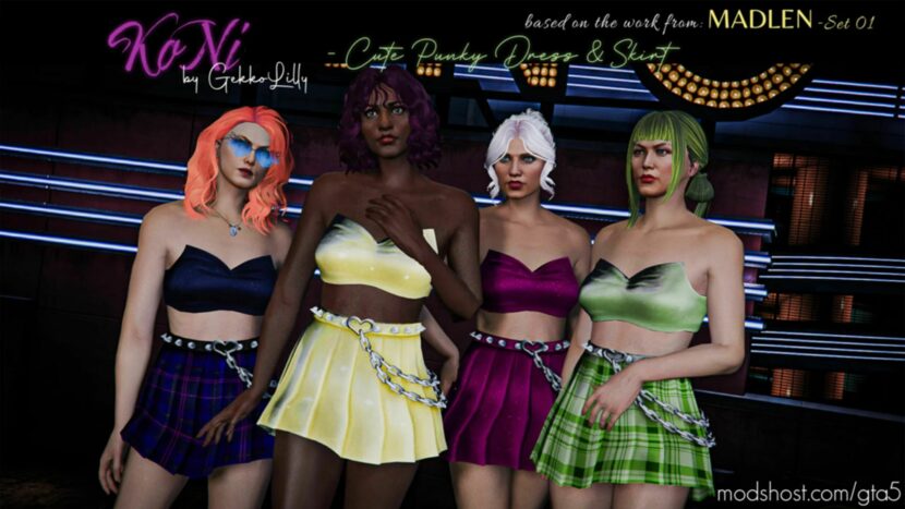 GTA 5 Player Mod: Koni – Dress & Skirt For MP Female (Featured)