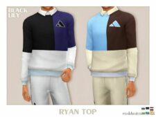 Ryan SET (Top&shorts) for Sims 4