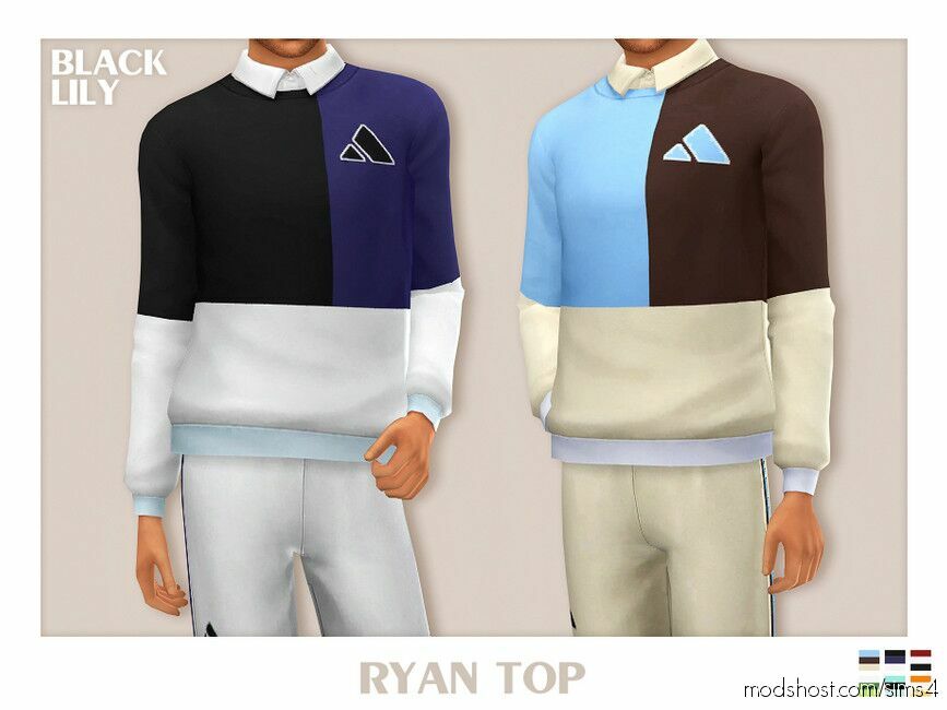 Ryan SET (Top&shorts) Sims 4 Clothes Mod - ModsHost