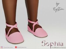 Sophia – Toddler Patent Leather Flats With Straps for Sims 4