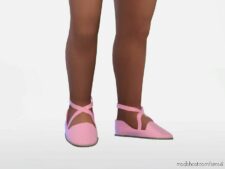 Sims 4 Kid Shoes Mod: Sophia – Toddler Patent Leather Flats With Straps (Image #2)