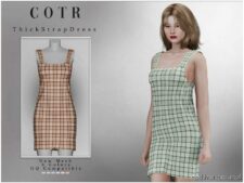 Chordoftherings Thick Strap Dress D-437 for Sims 4