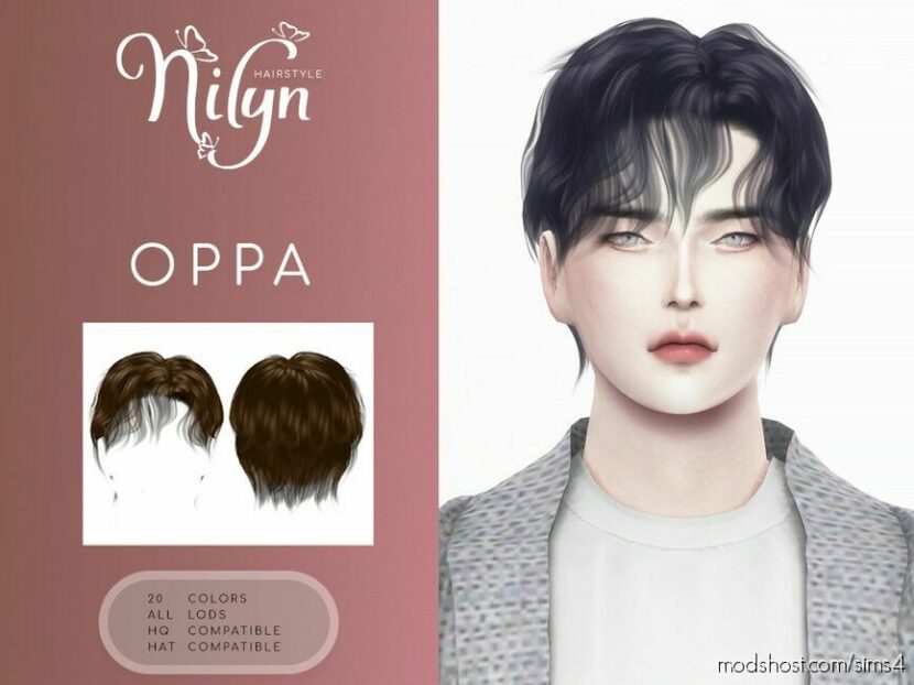 Sims 4 Male Mod: Oppa Hair – NEW Mesh (Featured)