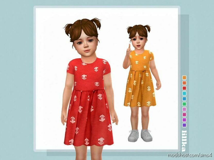 Sims 4 Kid Clothes Mod: Njola Dress (Featured)