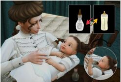 OLD AGE Default Override Milk Bottle for Sims 4