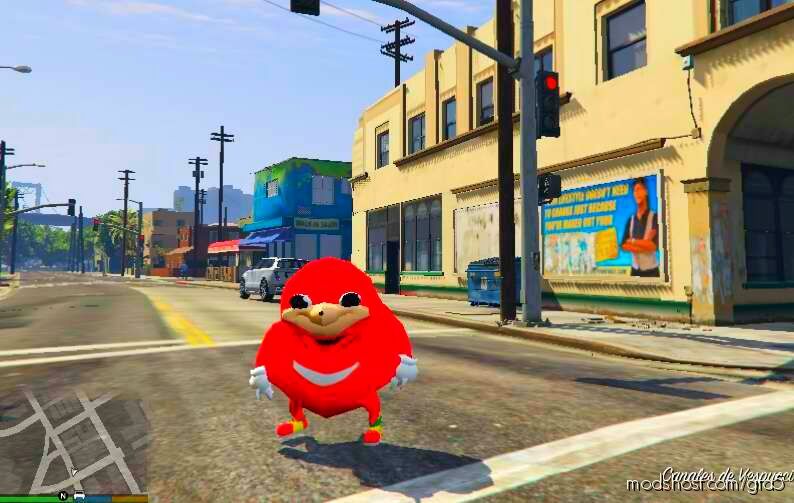 GTA 5 Player Mod: Ugandan Knuckles Add-On-Ped V2.0 (Featured)