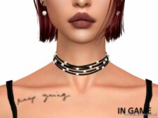 Missy Pearls Choker for Sims 4