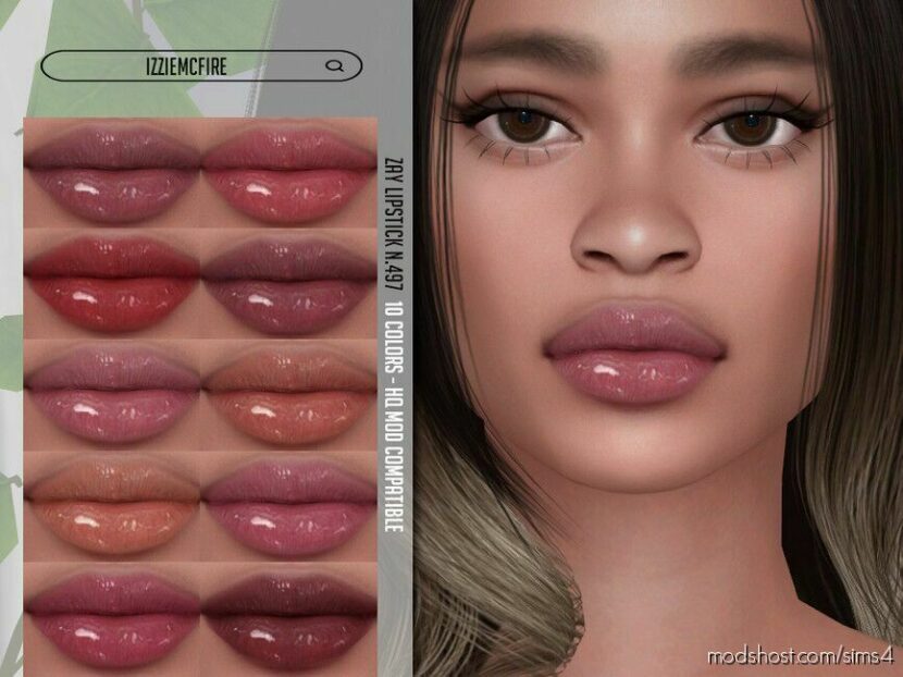 IMF ZAY Lipstick N.497 for Sims 4