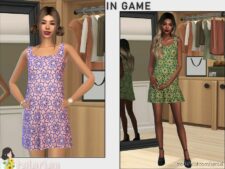 Sims 4 Everyday Clothes Mod: Amaya Dress With Wide Straps (Image #2)
