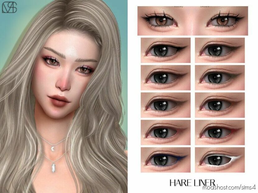 Sims 4 Female Makeup Mod: Hare Liner (Featured)